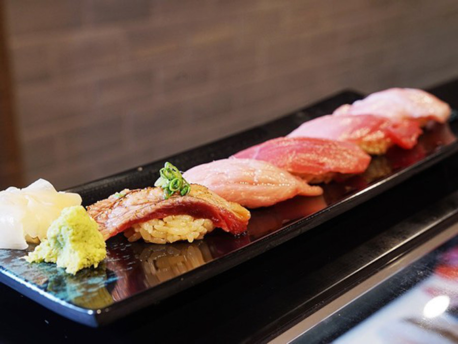 salmon platter at sushi sho omakase