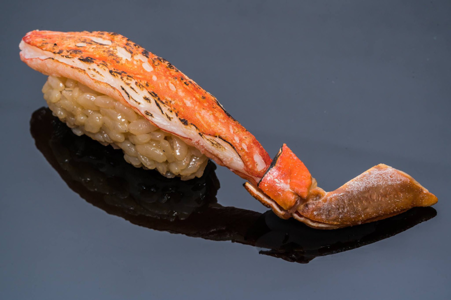 crab leg sushi from sushi tacho omakase