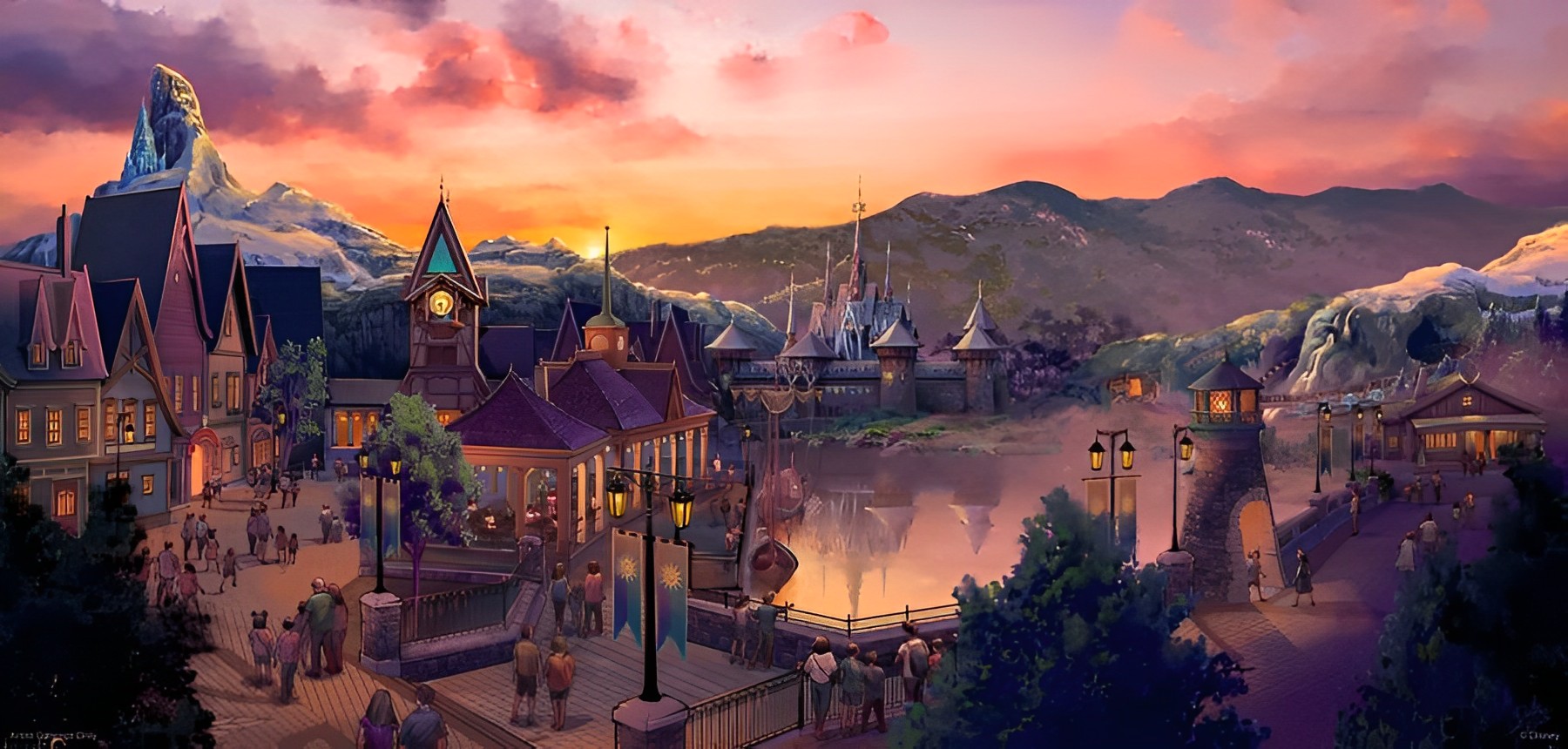 A rendering of the World of Frozen, which will open at Hong Kong Disneyland in November 2023.