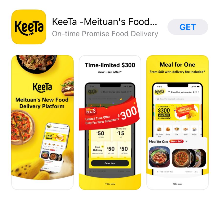 KeeTa has special offers for new users and a Meal for One deal.