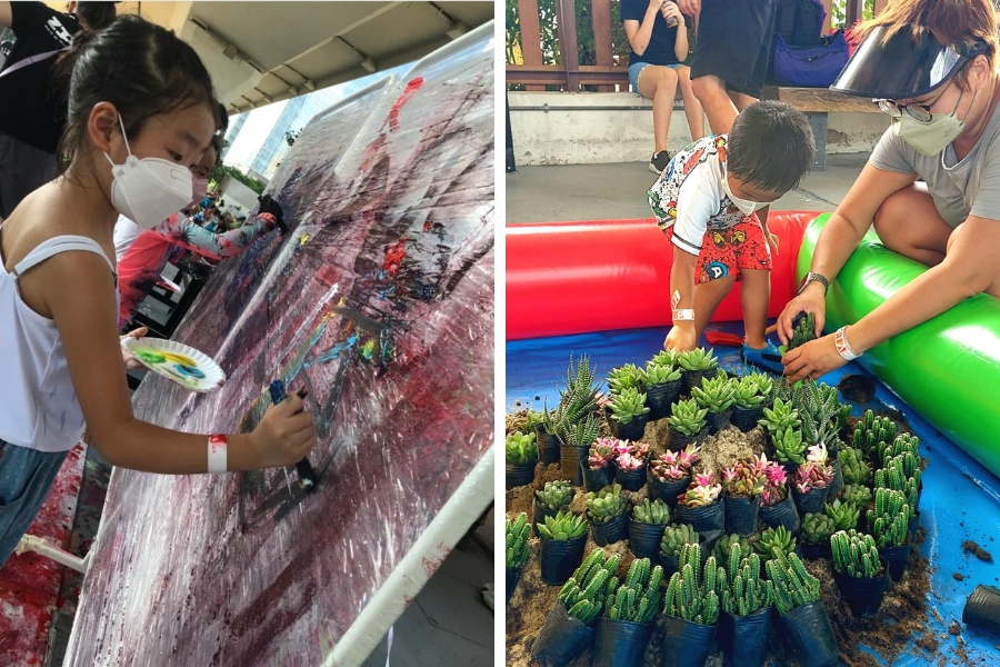 Summer Messy Bubble 2023 will have a variety of activities for children, such as painting and playing with potted plants.