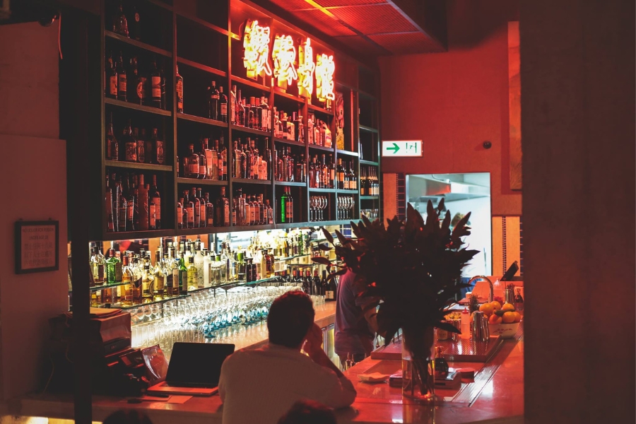 The gin cocktail bar, Ping Pong 129 Gintoneria, was transformed from an old ping pong hall