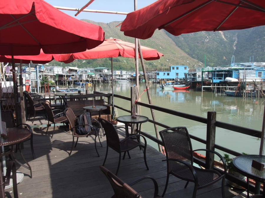 cafe solo overlooking tai o stilit houses