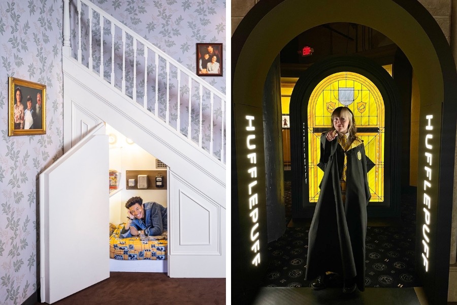 Get a picture of yourself in the Cupboard Under The Stairs or in your own Hogwarts robes.