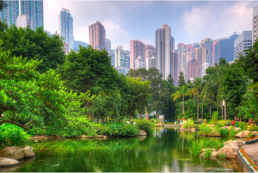 Hong Kong is full of parks that have play areas, wildlife and cycle tracks.