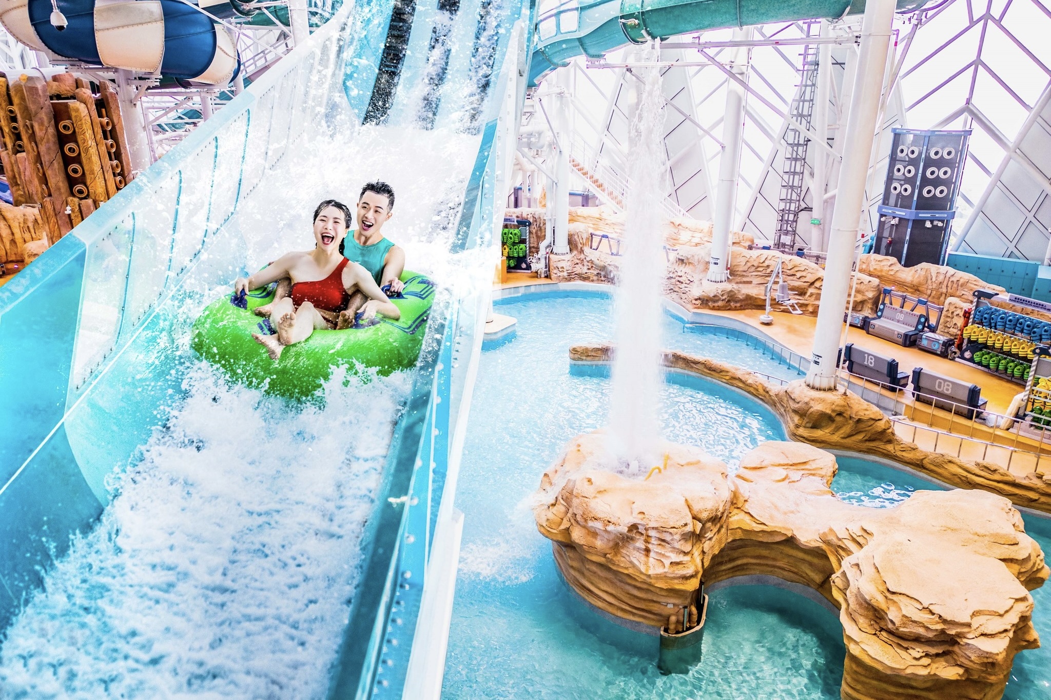 Make a splash at Studio City Indoor Water Park in Macau.