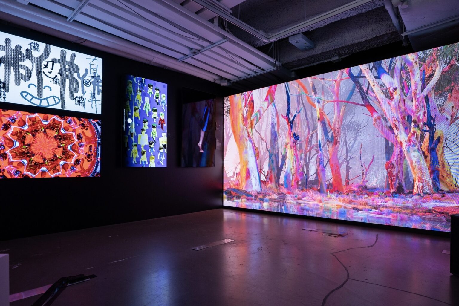 A digital art gallery at the Digital Art Fair in Hong Kong