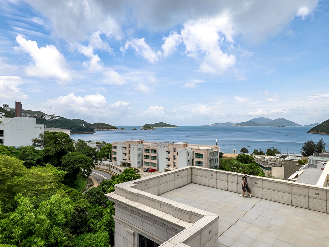 The terrace of the property overlooks Repulse Bay.