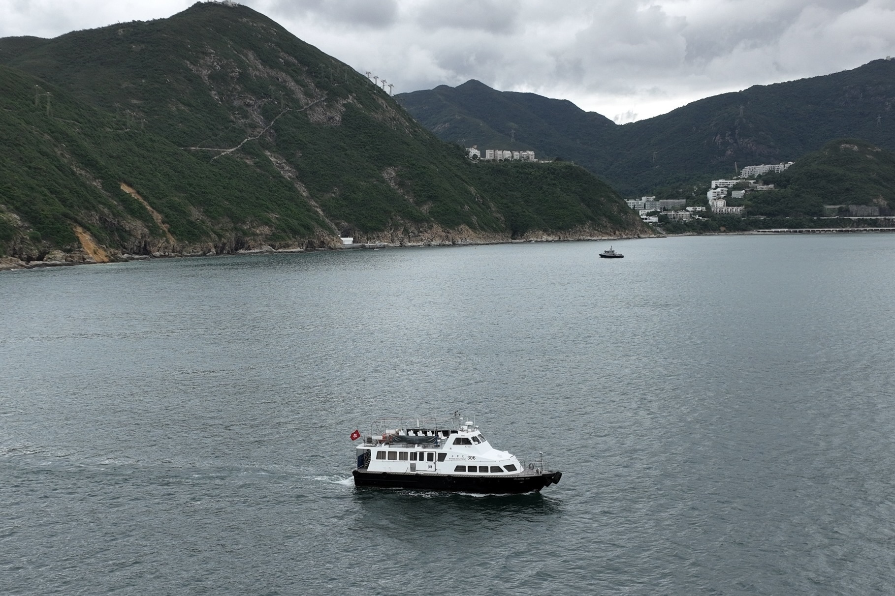 Government authorities patrolling Hong Kong waters in search of the whale spotted in the territory earlier this week.