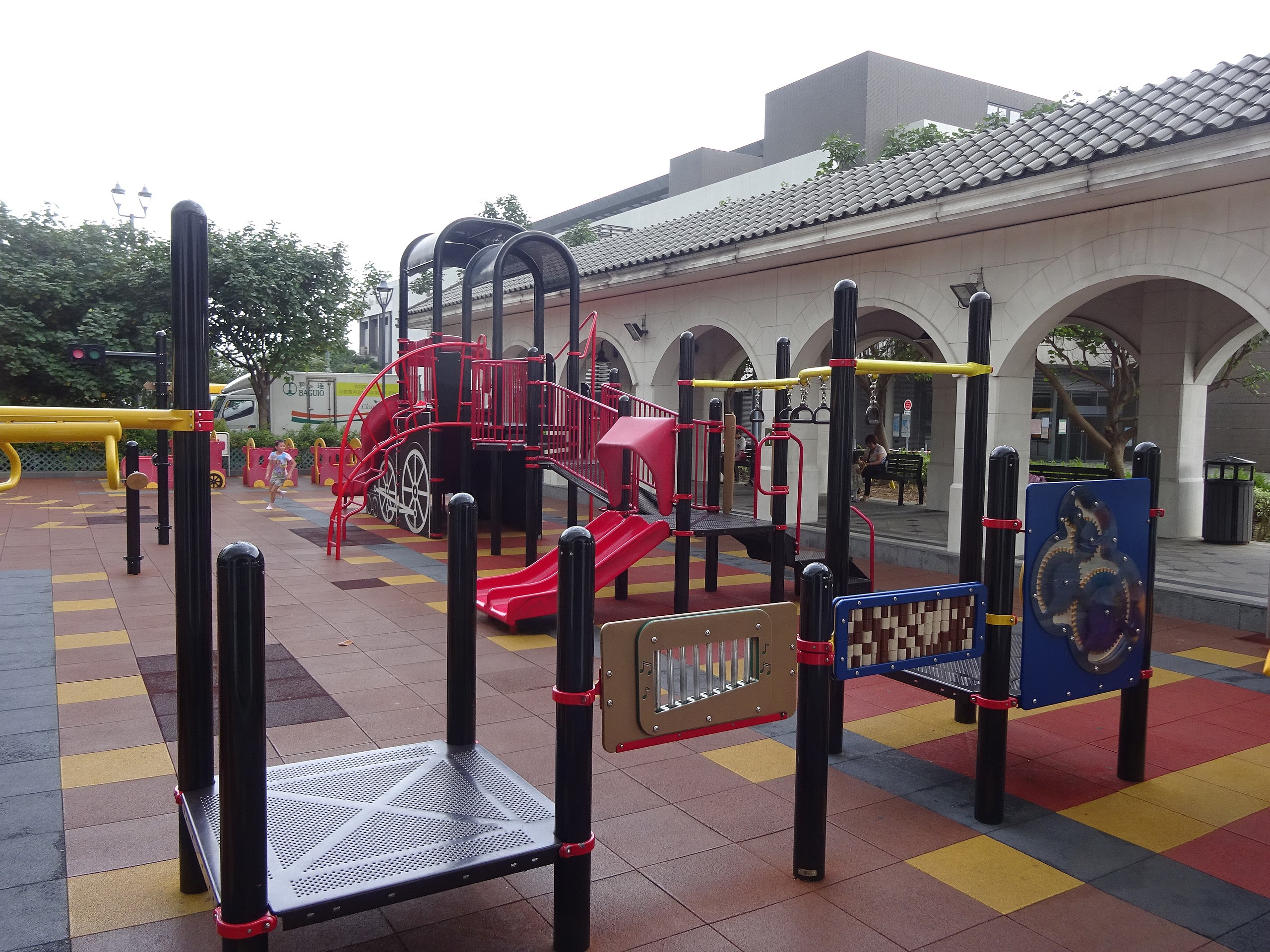 young children can have hours of fun at this railway-themed playground