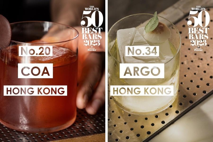 coa and argo rankings on world's 50 best bars list