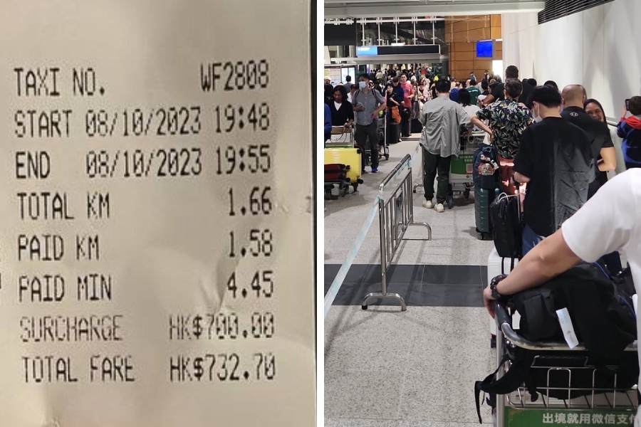 taxi fare in hong kong and queues at hong kong airport