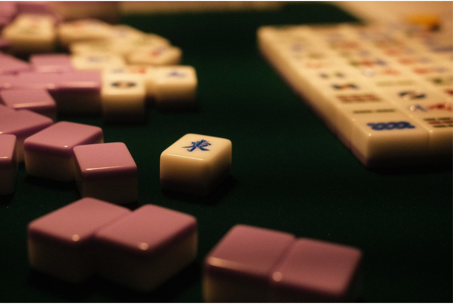 playing mahjong