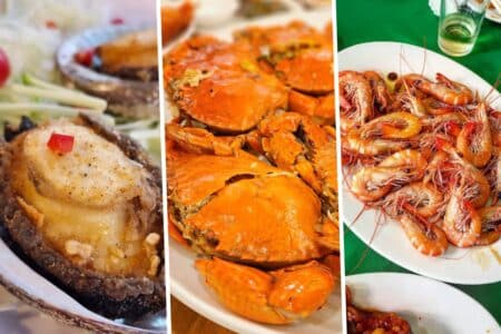 salt and pepper abalone, steamed crabs and boiled shrimps from the best Chinese seafood restaurants in Hong Kong