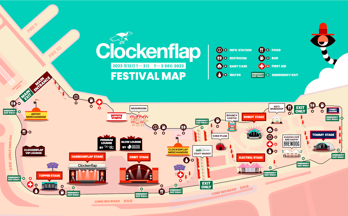 clockenflap december 2023 festival map