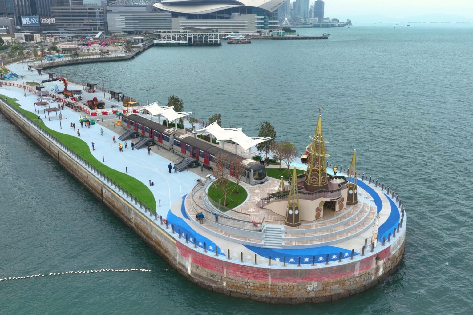 hong kong's longest promenade on victoria harbour opens on december 21