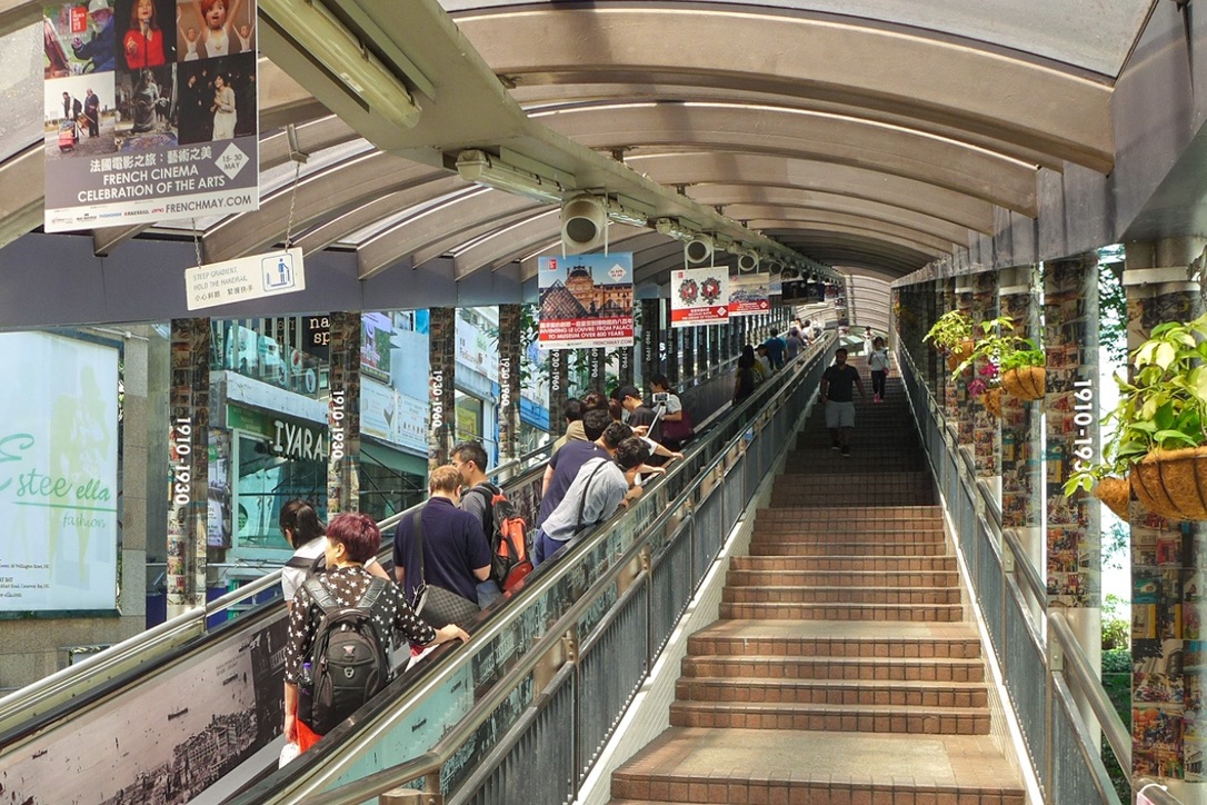central-mid-levels escalator hong kong