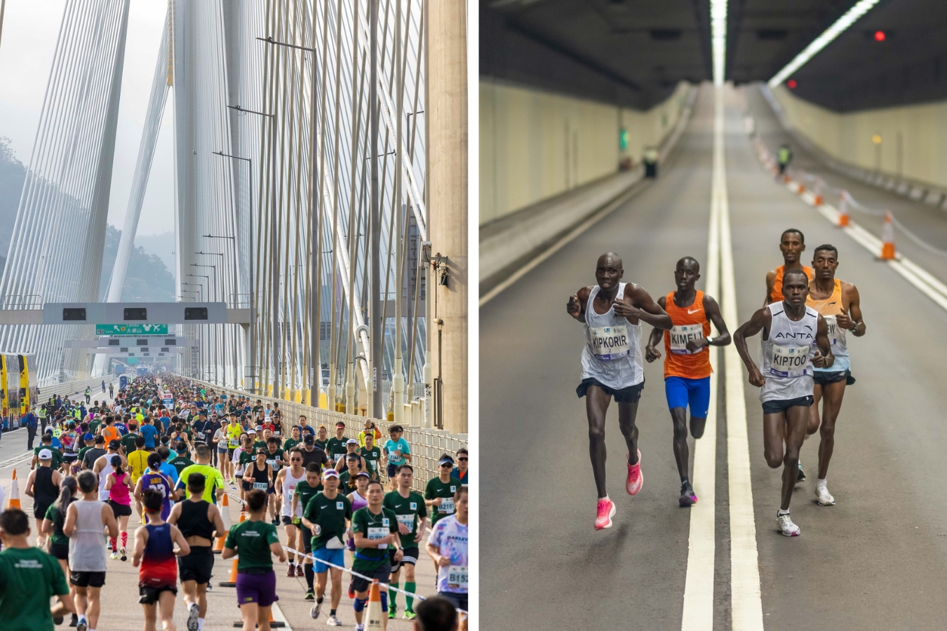 hong kong marathon stonecutters bridge and tunnel route