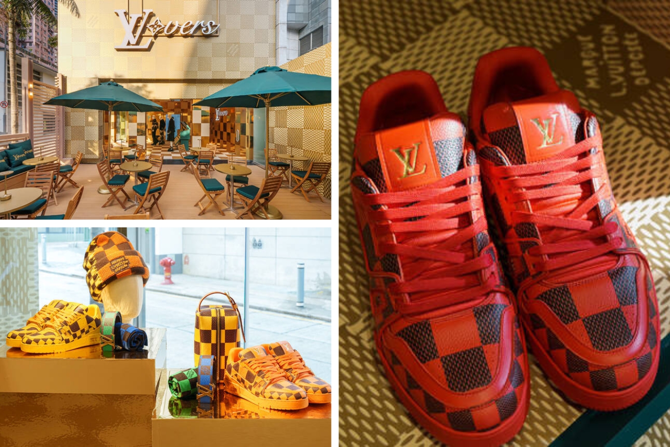 cafe and accessories at the louis vuitton pop-up store hong kong
