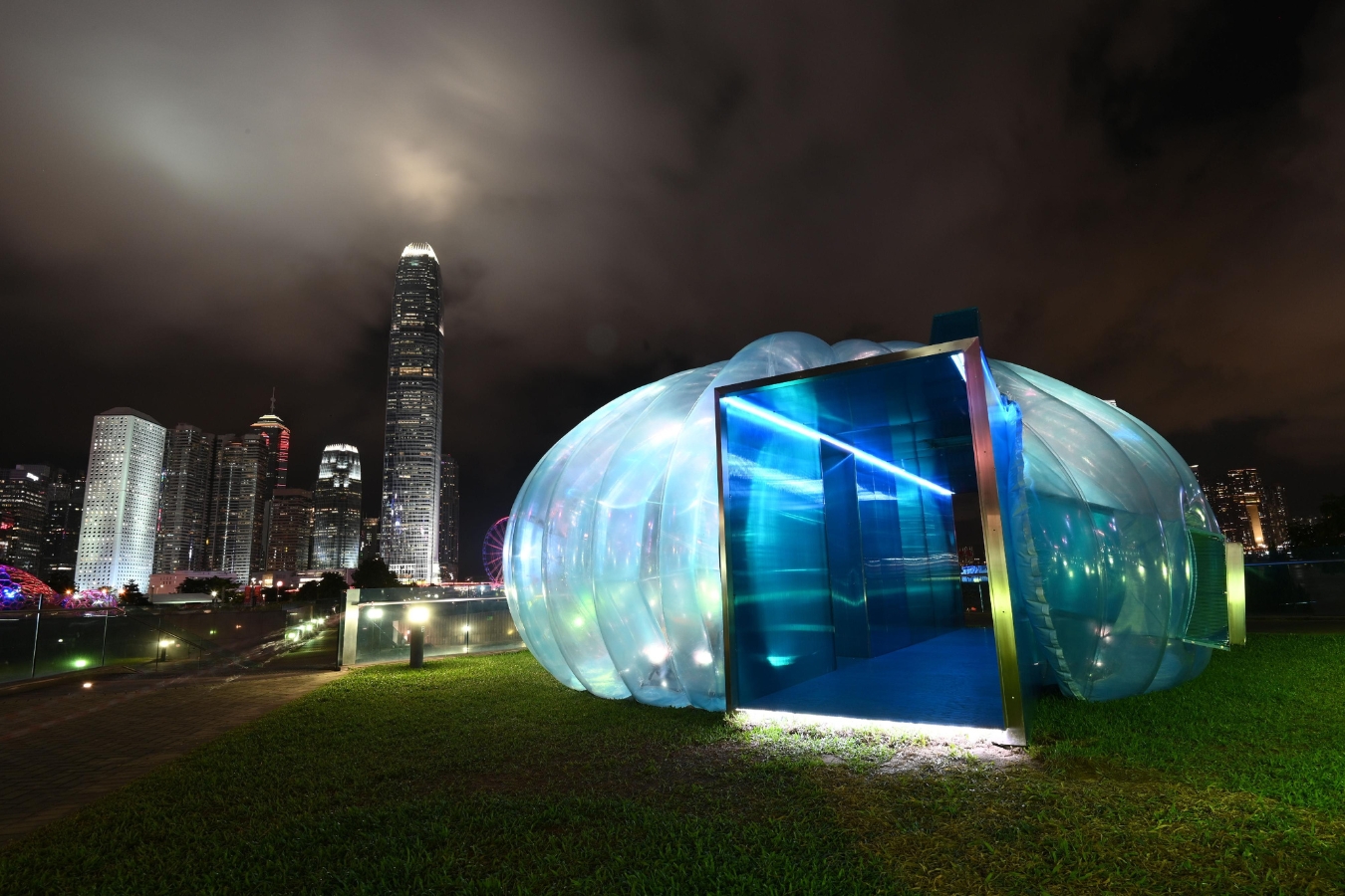 water capsule submarine art@harbour 2022 hong kong