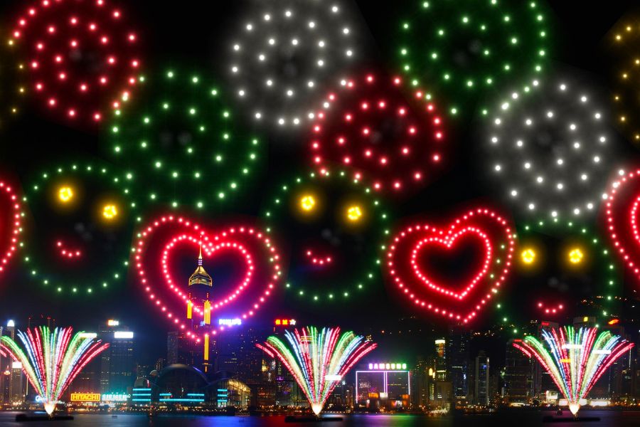 chinese new year firework displays hong kong