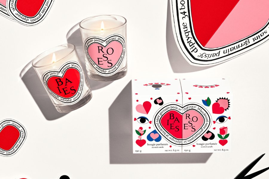 diptype valentines day candle set 