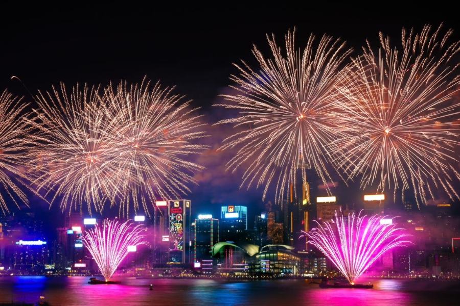 hong kong chinese new year fireworks