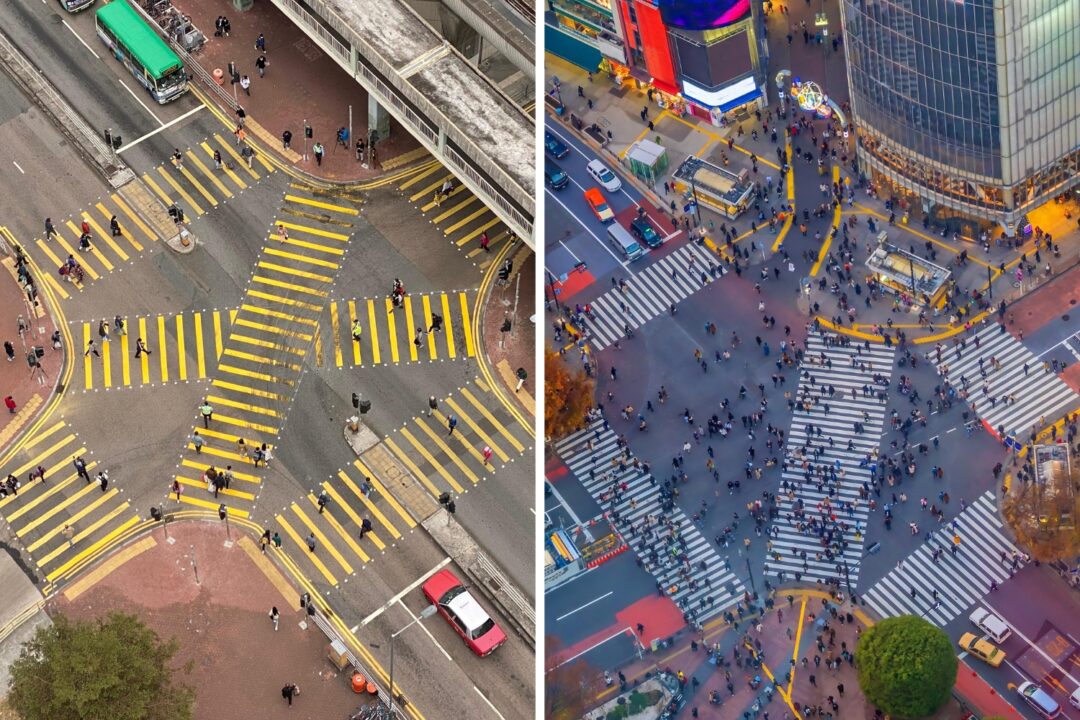 hong kong launches shibuya-style pedestrian crossings