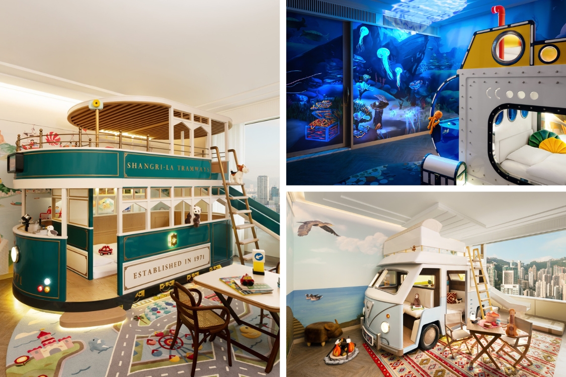 island shangri-la family themed suites based on hong kong, underwater adventures, and campervan haven