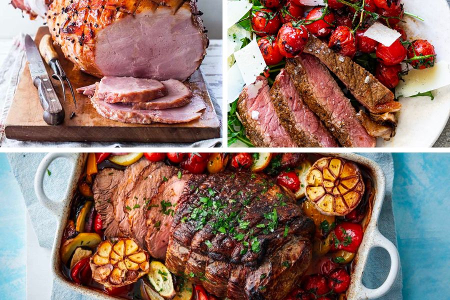 Juicy steak and roast beef from meat market (© Meatmarket)