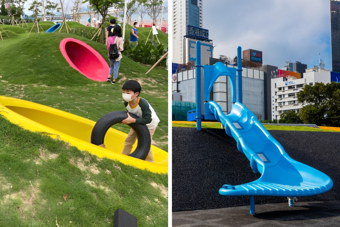 wan chai promenade playground hong kong tunnels and slides