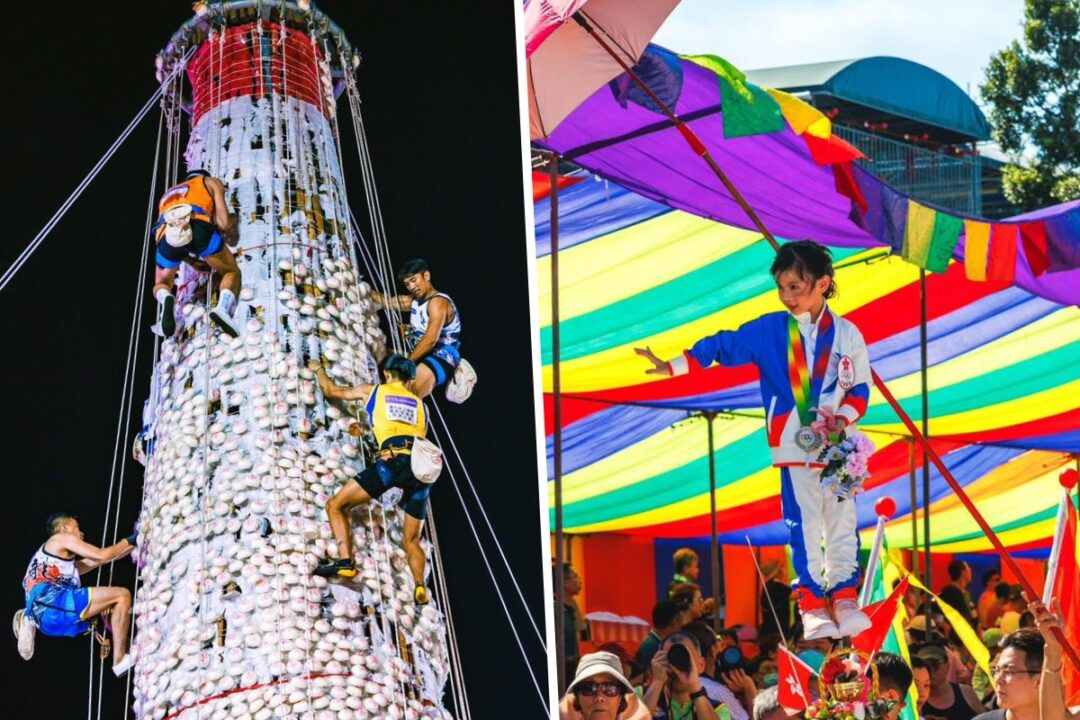 cheung chau bun festival 2024 bun scrambling final and parade may 15 and 16