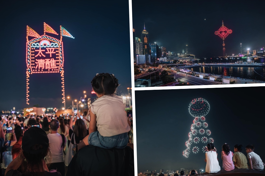hong kong drone show festive motifs