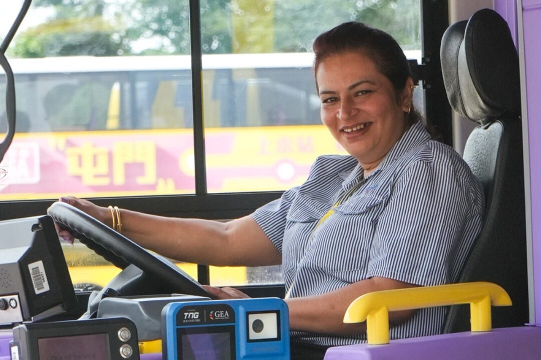 indian woman becomes hong kong's first ethnic minority female bus driver