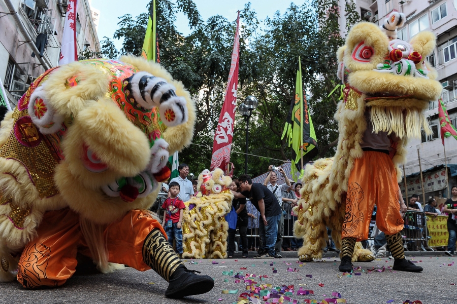 tam kung festival lion dance performances
