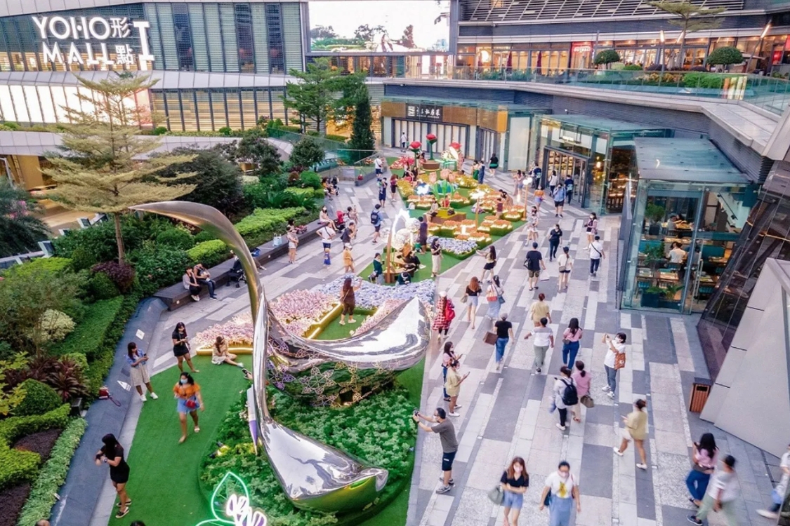 new mall yuen long retail space and green space