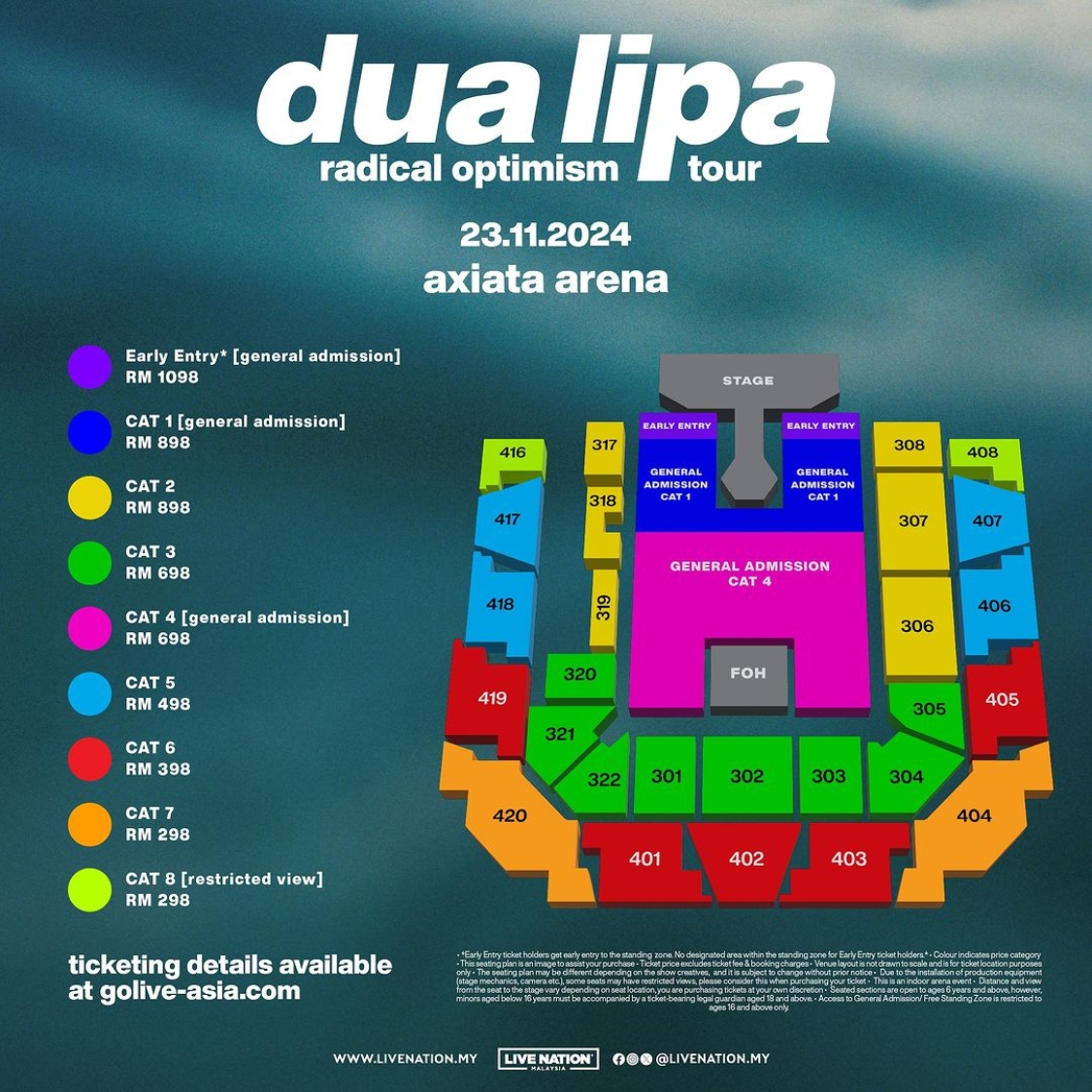 dua lipa malaysia concert seating chart