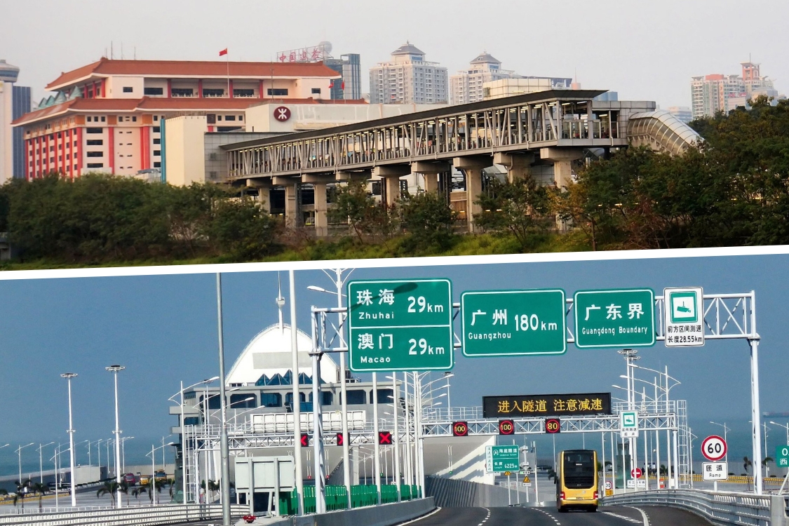 lo wu station and hong kong-zhuhai-macau bridge