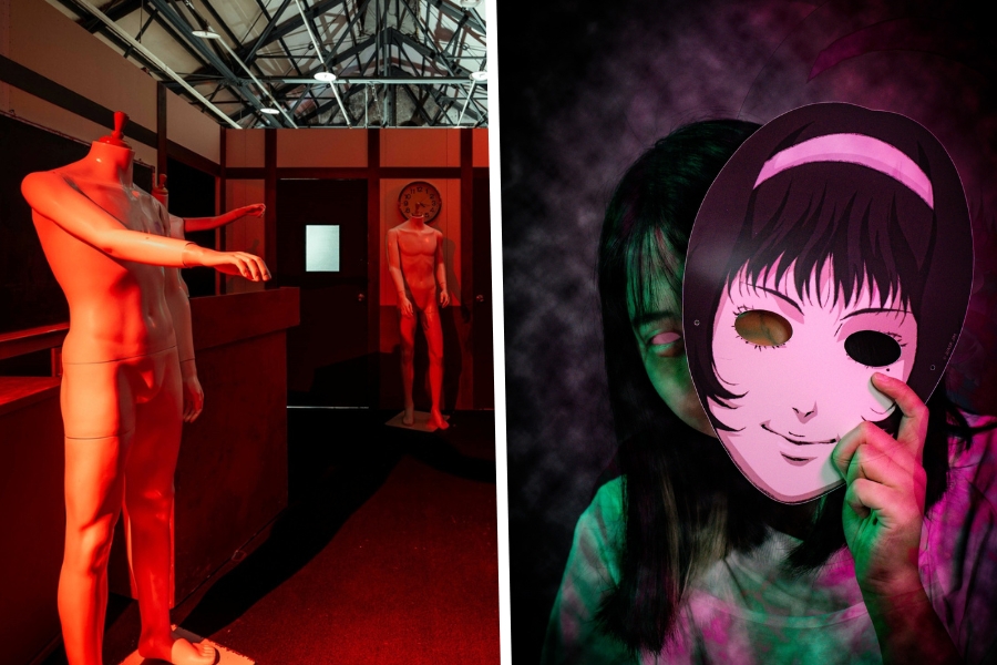 the immerisive scene at junji ito horror house 2 in mong kok