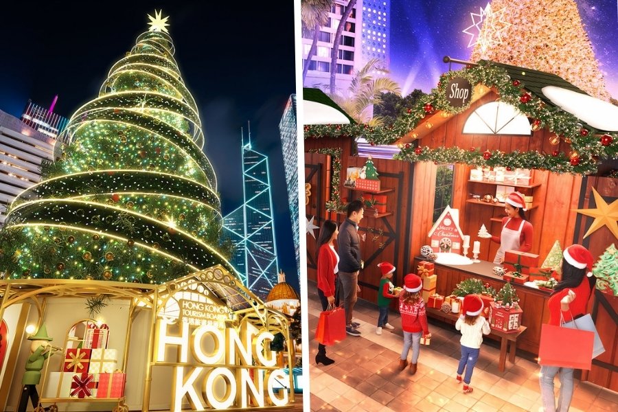 christmas market at the christmas town in central