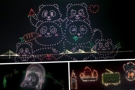hong kong panda drone fireworks show west kowloon