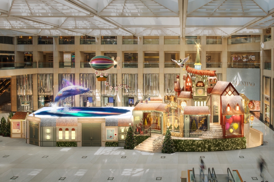 French château-inspired winter village at landmark central