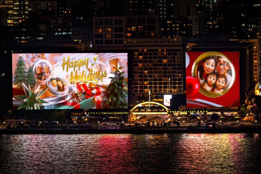 the festive display wall in tst east