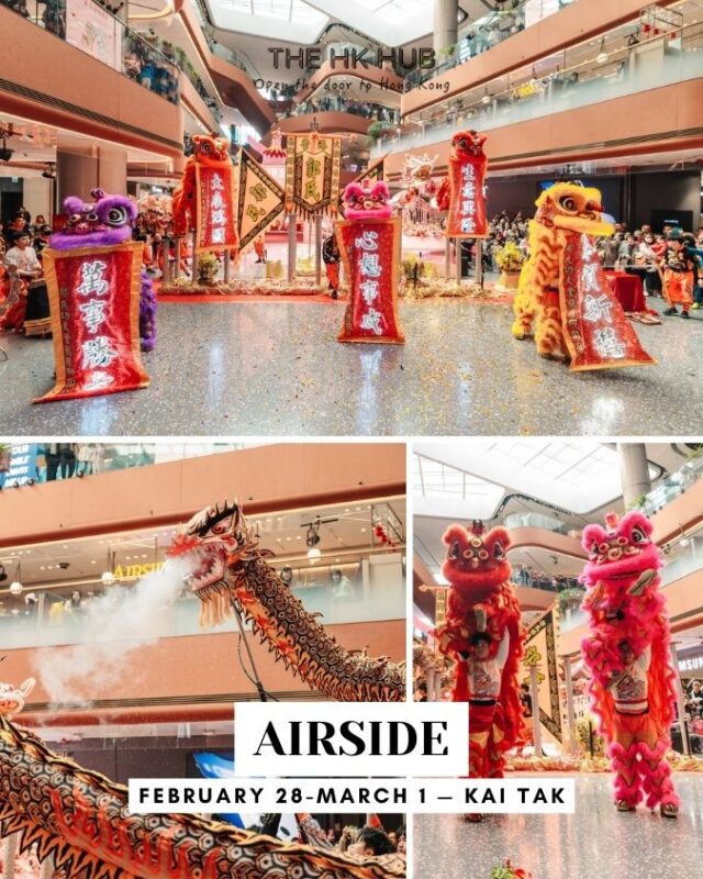 airside cny lion dance in kai tak