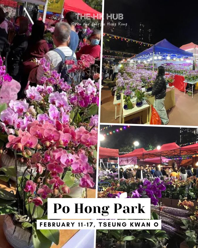 chinese new year market at Po Hong Park in Tseung Kwan O