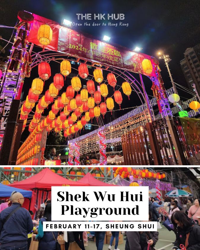 chinese new year market at Shek Wu Hui Playground in Sheung Shui