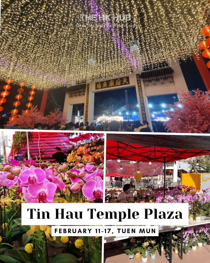 chinese new year market at Tin Hau Temple Plaza in Tuen Mun