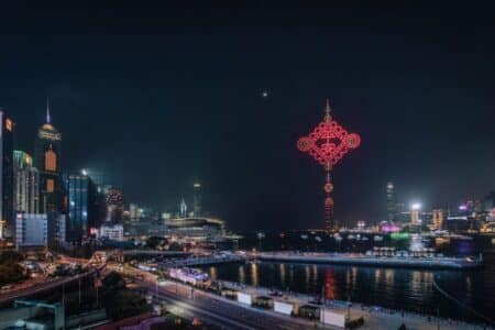Hong Kong to Hold a Drone Show Over Victoria Harbour on May 1 hong kong victoria harbour drone show may 1, 2025