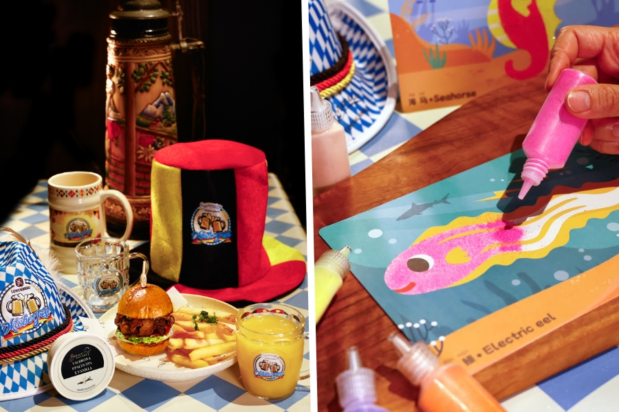 kids oktoberfest menu and handcraft activity