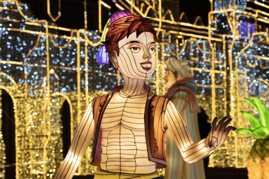 One of the illuminated characters on display inside Festilumi’s themed light zones.